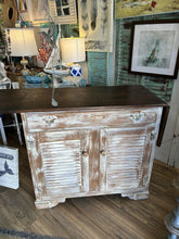Load image into Gallery viewer, Vintage Side Board/Cabinet Solid Wood 30&quot;W X Extends to 54&quot;W X 18&quot;X 33&quot;H
