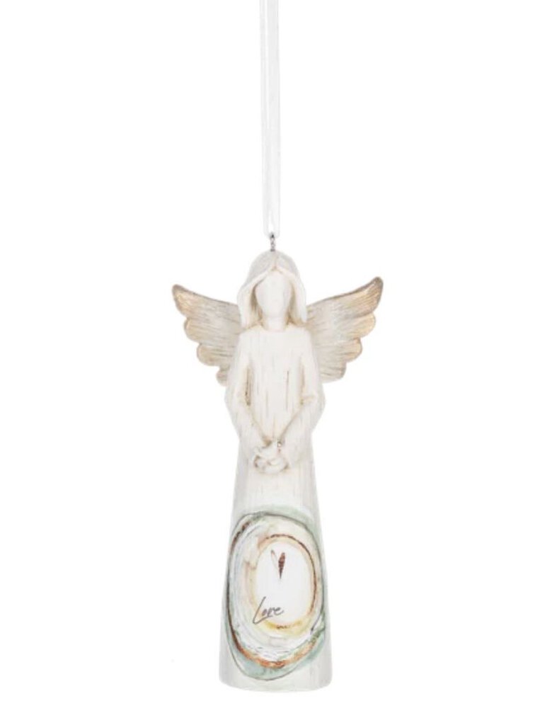 15336L Watercolor Angel Ornament Love