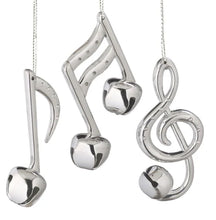 Load image into Gallery viewer, 12939T Silver Music Note Ornament
