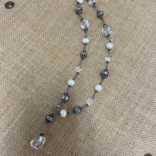 Load image into Gallery viewer, Fresh Water Pearl Glass Cubed Sterling Necklace
