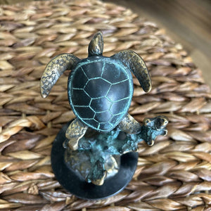 SPI Gallery Turtle hand sculpted in brass