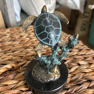 SPI Gallery Turtle hand sculpted in brass