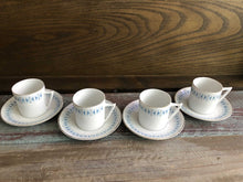 Load image into Gallery viewer, Set Of 4 Vintage Mid Century Espresso Cups and Saucers bpv00160
