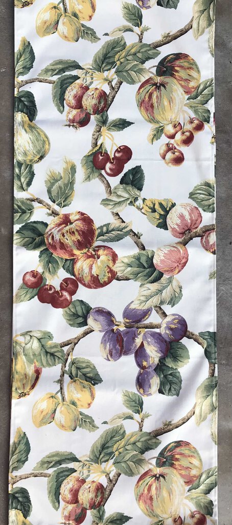 Fruit Runner, Ivory, Yellow, Red, Plum, Cotton-14w x 72L