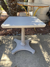 Load image into Gallery viewer, J47 Hand Painted Pedestal Table-Top FMP Ash/Base French Linen- 19 x 19 x 20 1/2h
