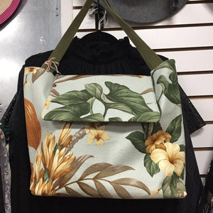 Leather/ Floral Bag