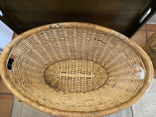 Load image into Gallery viewer, Oval Basket w/ Bamboo Rim 23x14.5x11.5H bpv002
