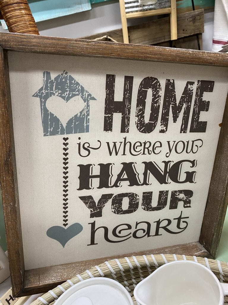 Home is where u hang your heart print