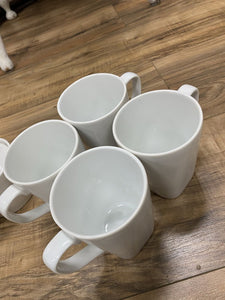 White mugs with Creamer snd Sugar Set