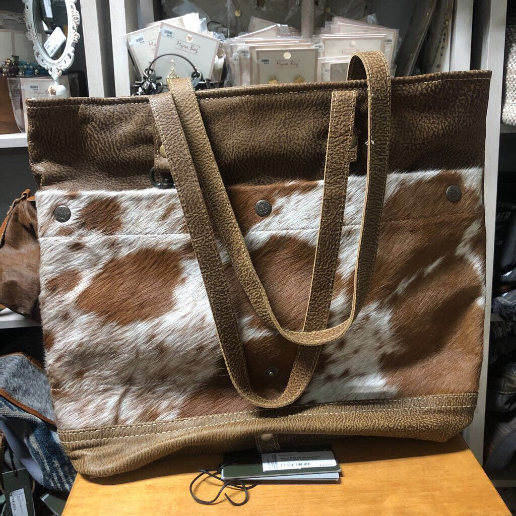 Myra Bag Hazel opulence leather and hairon bag