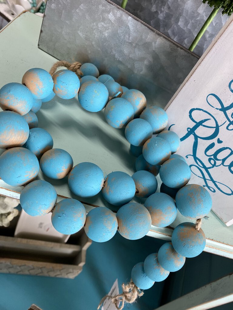 Aqua Chunky Bottle Beads