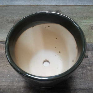 5 1/2" x 6" H Dark Gray Honeycomb Pot