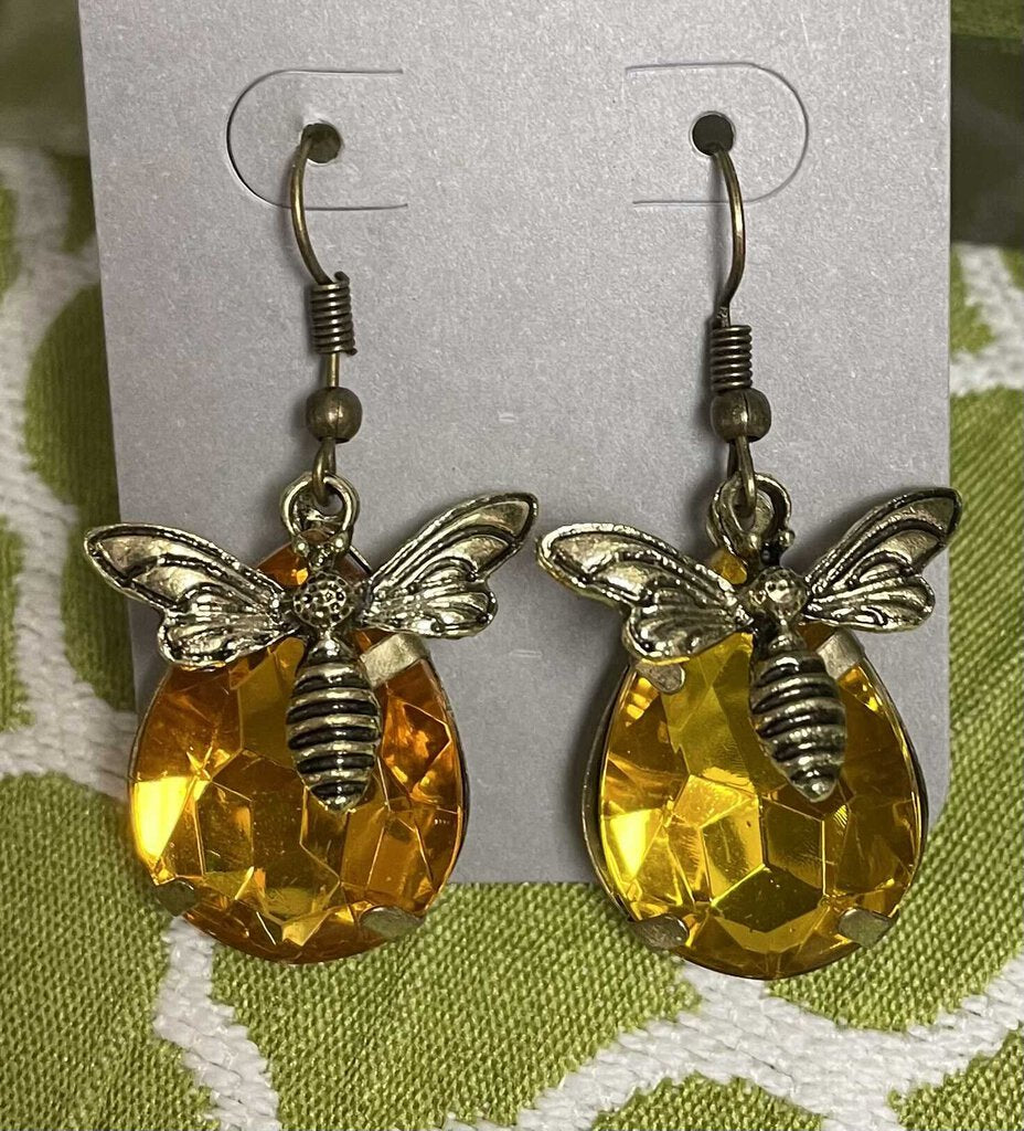 14331 Bee/Amber Crystal Earring