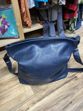 Load image into Gallery viewer, Navy Cross over Leather Hang Bag Leather from Italy
