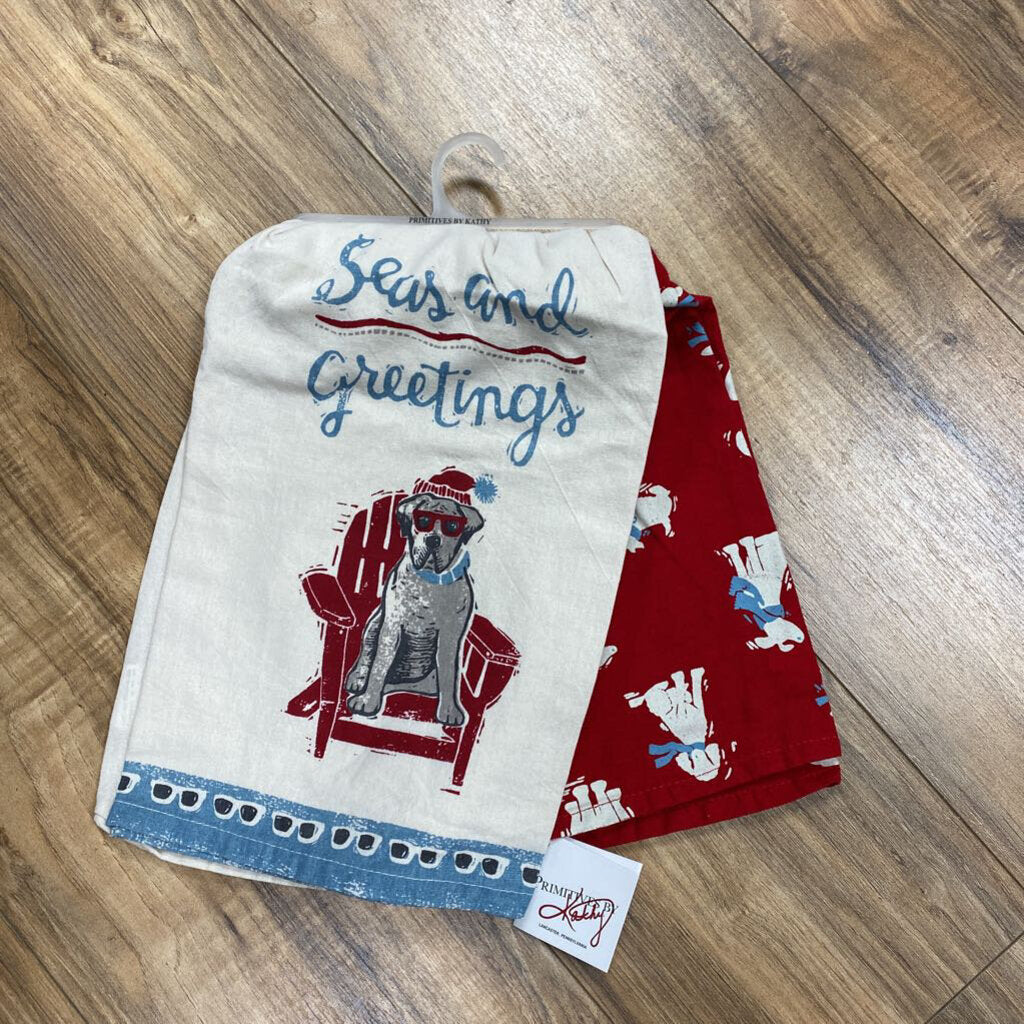 P1 Seas & Greetings Dog Towel Set