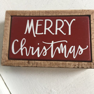 Box sign mini Merry Christmas 109401