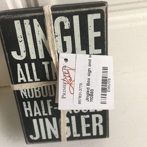 Jingled Box sign and sock set 110893