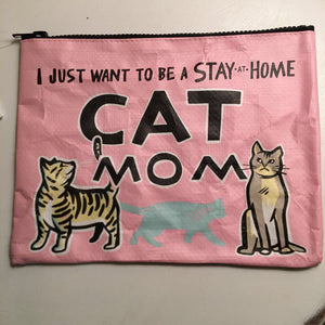 Zipper Pouch Stay at home cat mom 102756 113021