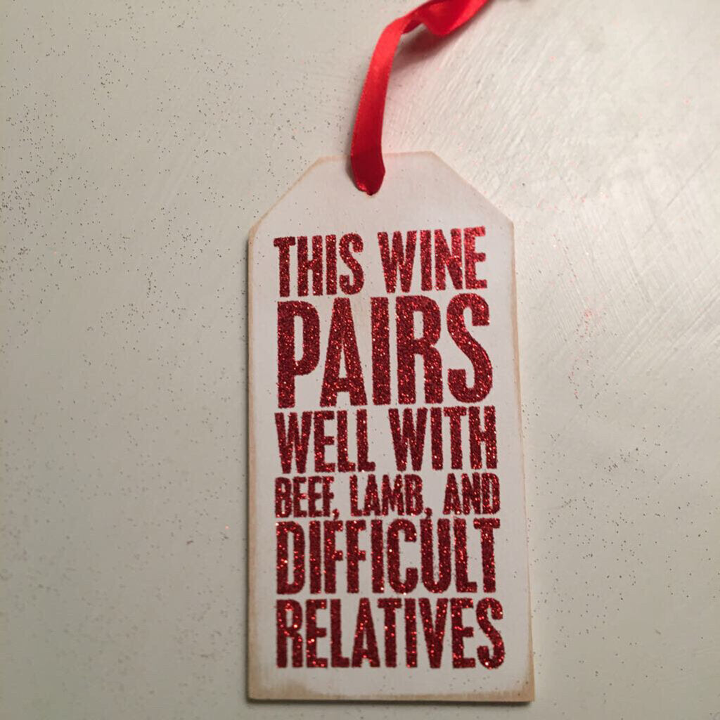 Wine pairs bottle tag 11292125238