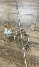 Load image into Gallery viewer, Vintage iron chippy floor lamp w/Edison bulb 63” H x 18” Base
