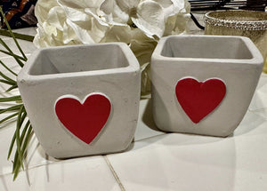 14564 Heart Ceramic Pot, 3"