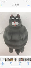 Load image into Gallery viewer, 13956 Fat Cat Ornament, grey
