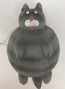 13956 Fat Cat Ornament, grey