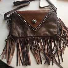 Load image into Gallery viewer, Myra Bag Dusky Hues Leather and Hairon bag 010822
