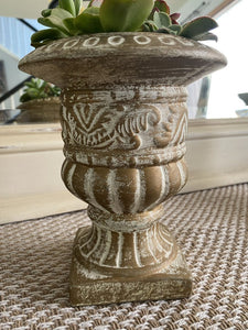 Decorative urn 8”H x 6”W