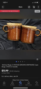 Vintage McCoy coffee cup 3.25”H x 3.5”W