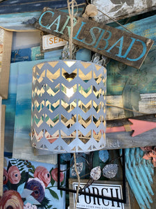 Beachy Coastal Modern Hanging Lamp with Bulb