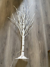 Load image into Gallery viewer, White birch tree LED lights 48”Hx 7” square base
