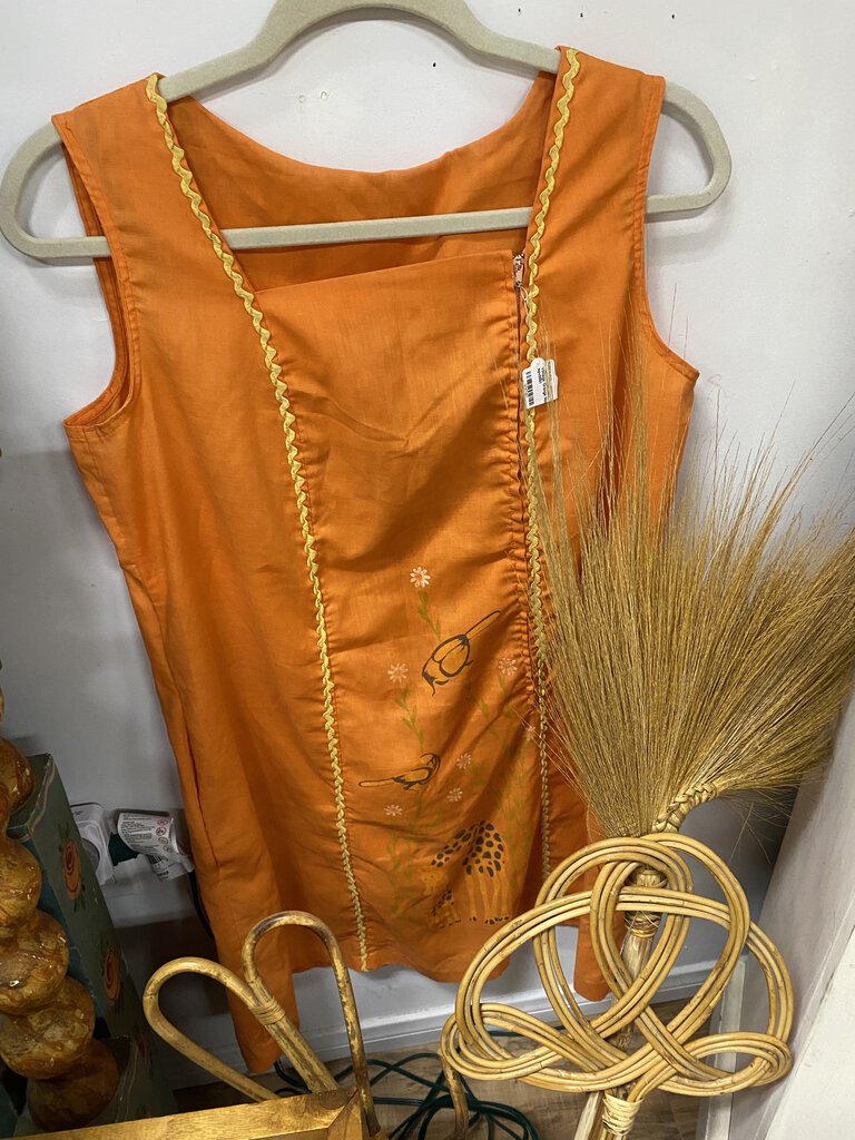 Vintage Orange House Dress bpv0001