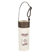 Load image into Gallery viewer, 14665 Wine Bag, Cotton Canvas, Leatherette Handle
