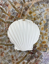 Load image into Gallery viewer, 14663 Coastal Scallop Metal Ornament, Ivory, 3&quot;
