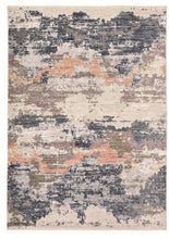 Load image into Gallery viewer, 6524 Kyra Rug, Blue/Blush, Poly Blend 5&#39; x7&#39;
