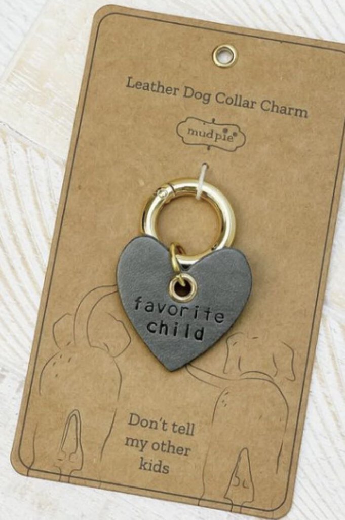 14669 Humorous Dog Charms, Leather/Gold