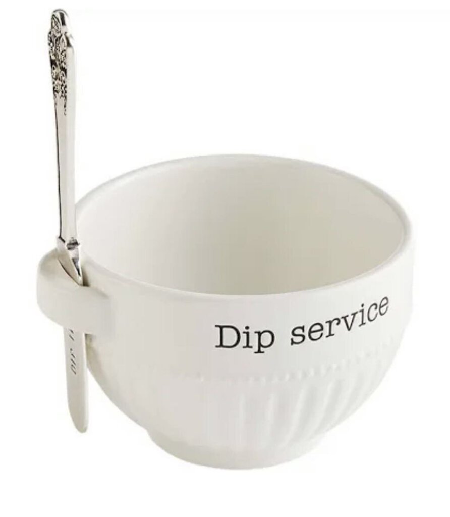 14680 Dip Service Bowl/Spoon Set, Ceramic