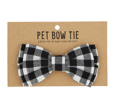Load image into Gallery viewer, 13930 Pet Bow Tie, Black &amp; White Buffalo Check

