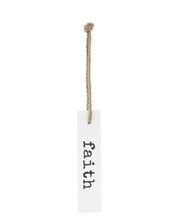 Load image into Gallery viewer, 14703 Hanging Hope, Faith or Love Wood Charm. 2 x 8
