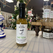 Load image into Gallery viewer, Seed Ranch Flavor Co. Taco Sauce-Pickled Jalapenos, Green Habanero, Cilantro, Lime. Garlic and Hominy, Gluten Free, Non GMO, Vegan; 5 fl oz
