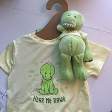 Load image into Gallery viewer, Dinosaur Plush and Shirt Gift Set 040722DD
