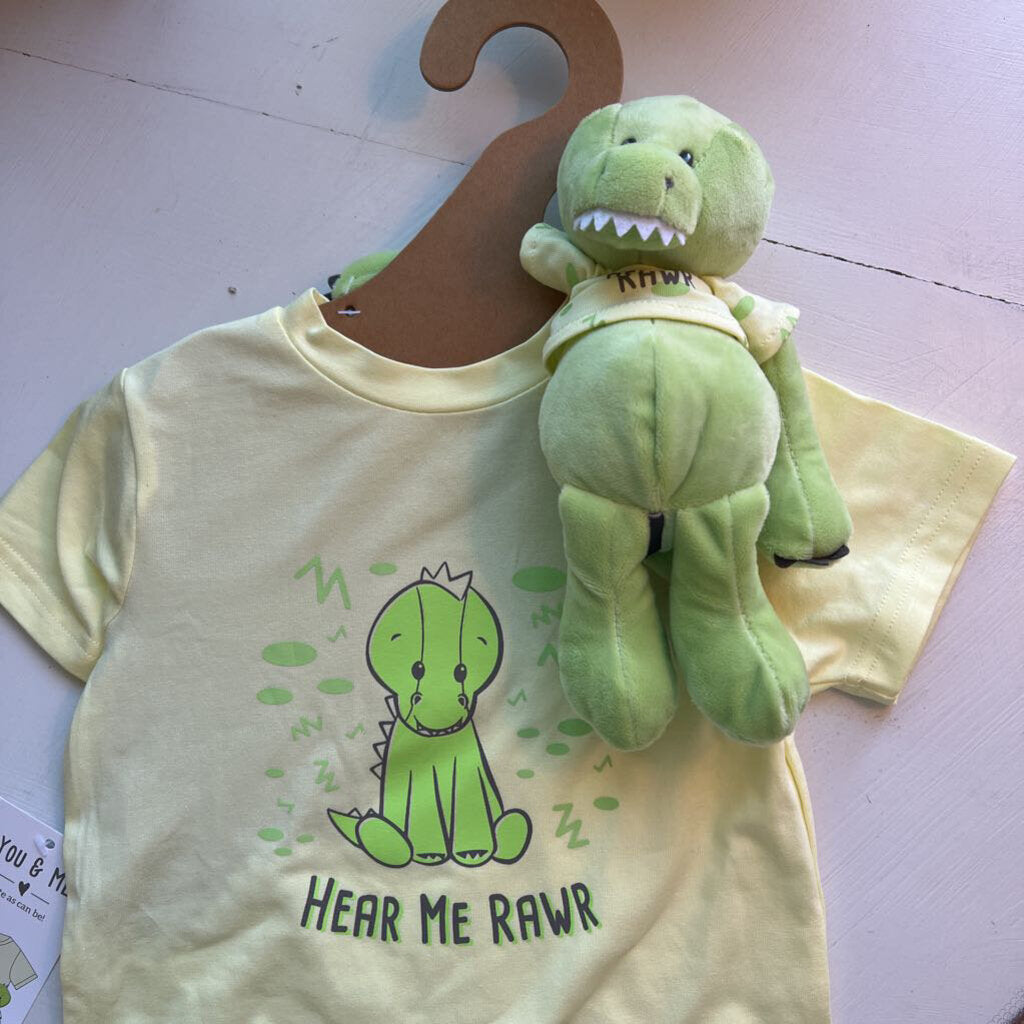 Dinosaur Plush and Shirt Gift Set 040722DD