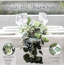 Load image into Gallery viewer, Eucalyptus/Boxwood garland 79”
