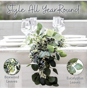 Eucalyptus/Boxwood garland 79”