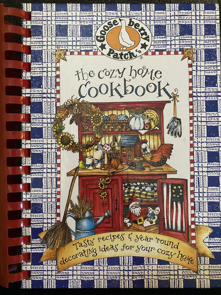 Cozy Home Cookbook 9.5”L x 7.5”W