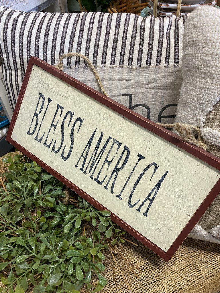 Bless America Sign