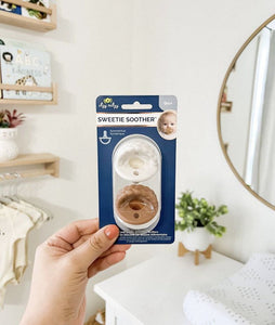 Coconut/Toffee Sweetie Soother Pacifier Set