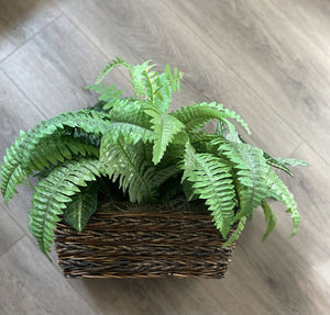 Artificial Mixed plants in rectangular basket