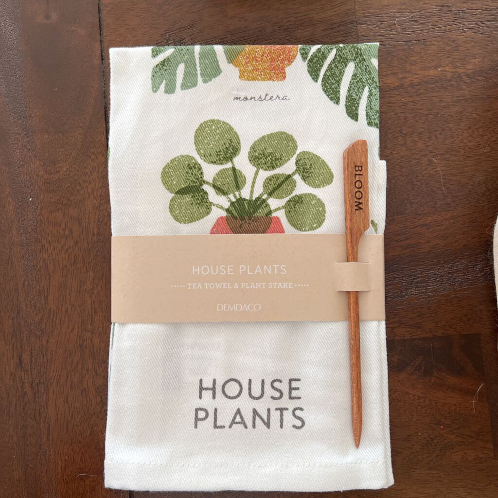 Houseplant Guide Towel and Plant Stake Set DD 07142022